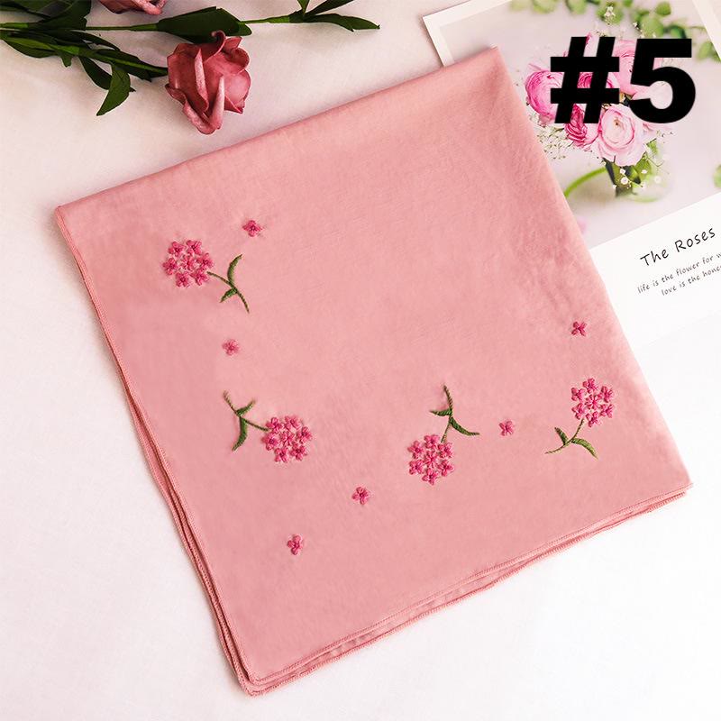 Embroidery Handkerchief Kit | Diy Floral Needlework |  Handicraft For Mother - #5 - image 6