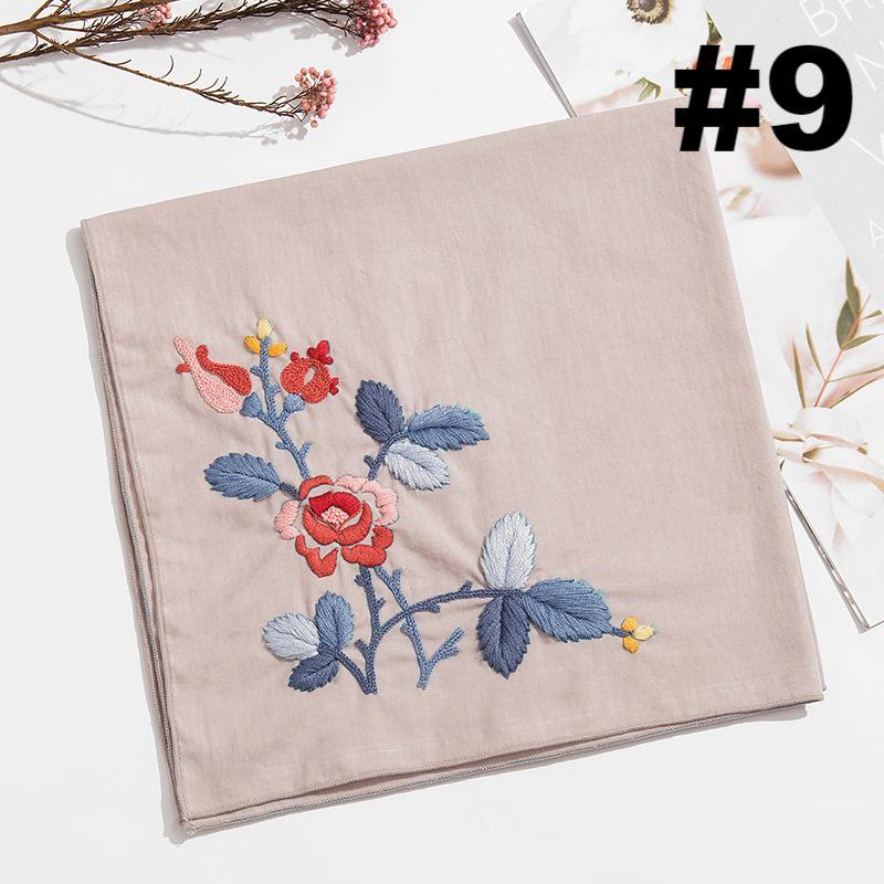 Embroidery Handkerchief Kit | Diy Floral Needlework |  Handicraft For Mother - #9 - image 10