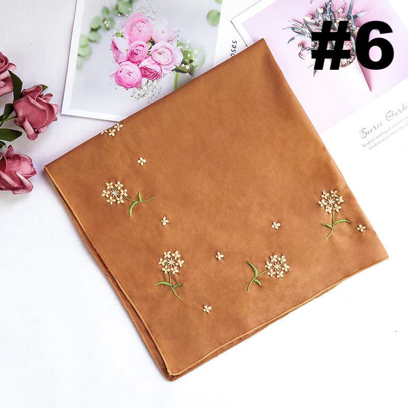 Embroidery Handkerchief Kit | Diy Floral Needlework |  Handicraft For Mother - #6 - image 7