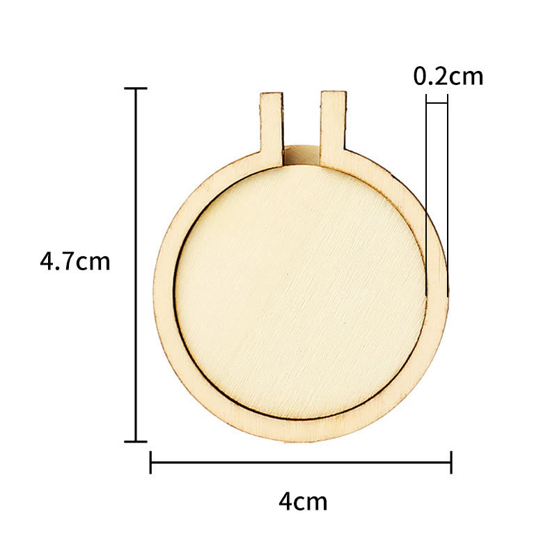 Embroidery Mini Wooden Hoops | Cross Stitch Frame | Diy Sewing Accessories - Round-A (4.7*4cm) - 10pcs - image 7