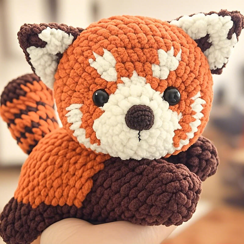 Diy Handmade Red Panda Crochet Kit - Animal Collection Craft | Unique Gifts For Friends - Diy Handmade Red Panda Crochet Kit - image 0