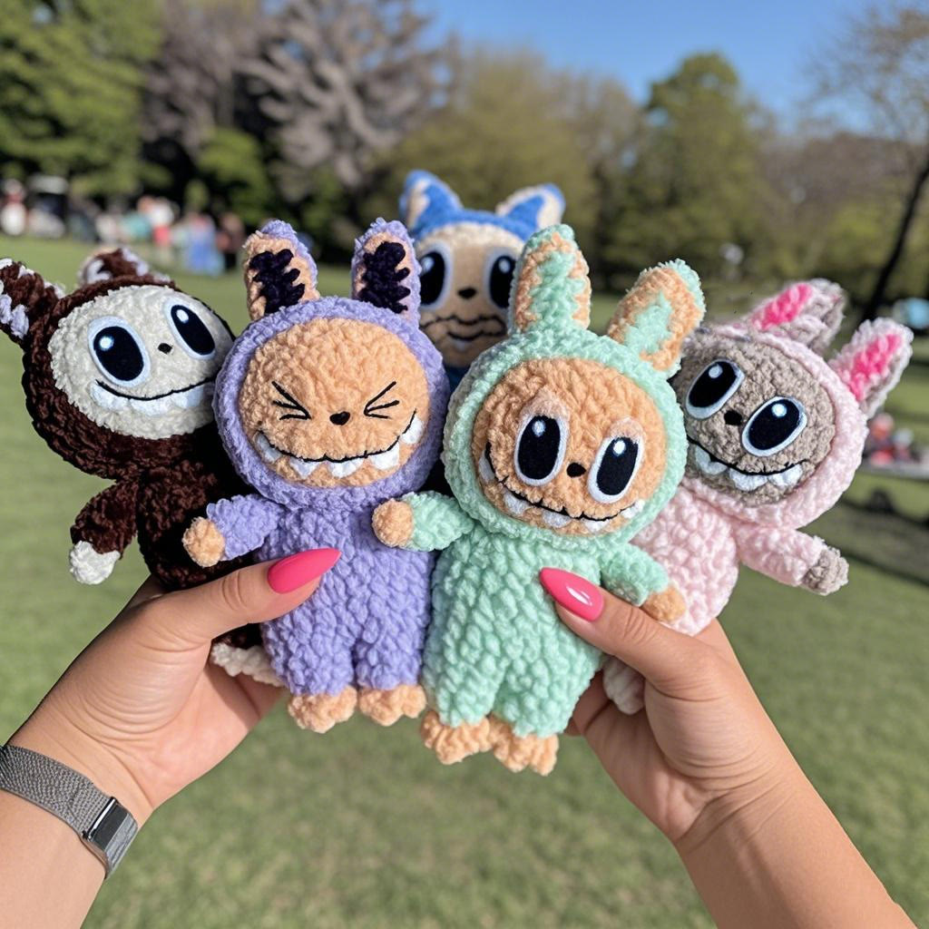 Diy Handmade  Labubu Crochet Kit - Smiling Bunny Doll | Adorable Crochet Gifts  - image 1