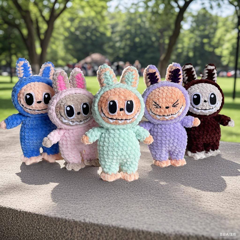 Diy Handmade  Labubu Crochet Kit - Smiling Bunny Doll | Adorable Crochet Gifts  - image 0