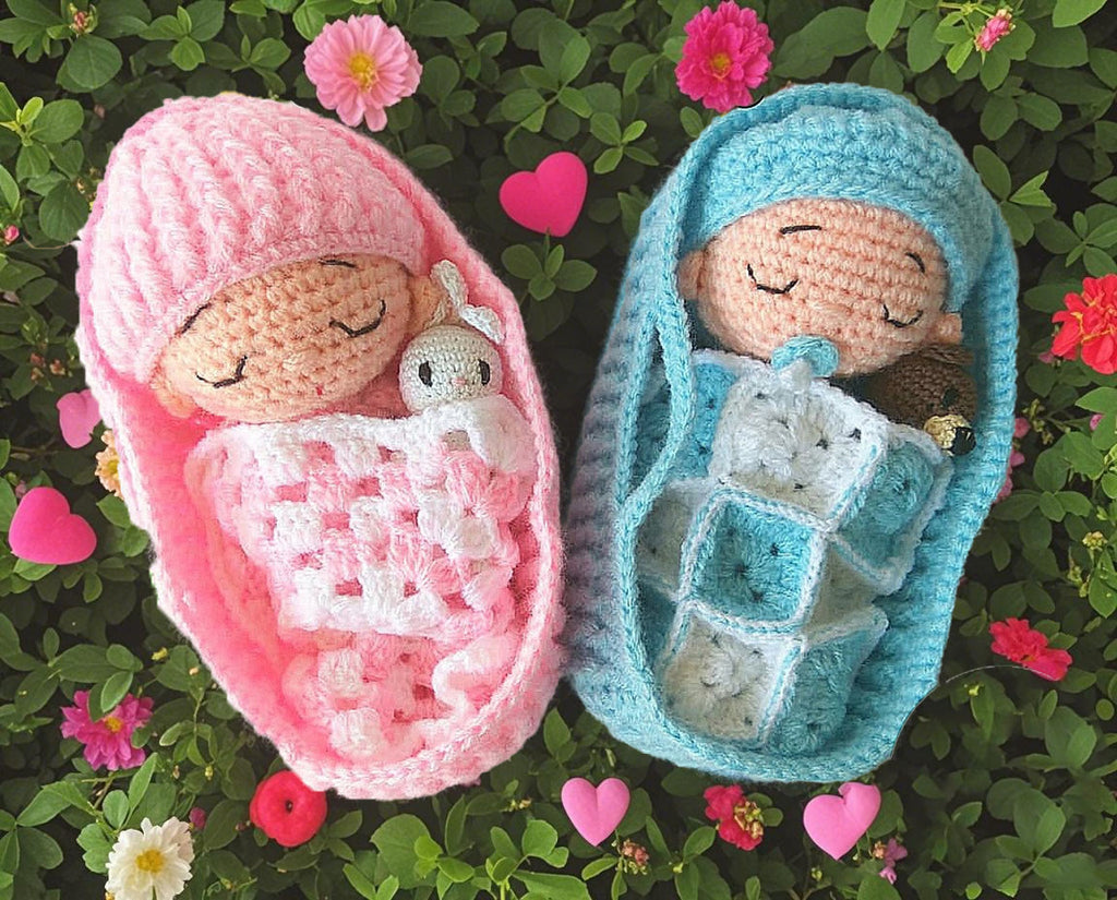 Diy Handmade Baby Twins Crochet Kit - Cute Baby Doll |  Beginner-friendly  Handicraft - Baby Twins - image 0