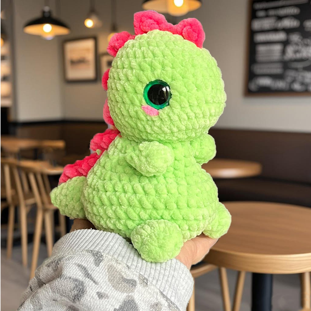 Diy Handmade Couch Besties Crochet Kit - Lovely Crochet Doll   | Easy Handicraft For Starter  - Dinosaur - image 1