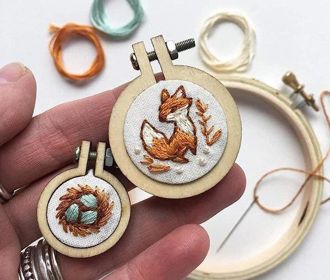 Embroidery Mini Wooden Hoops | Round Cross-stitch Hoops | Diy Sewing Frame - image 0