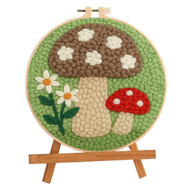  Mushroom Meadows Punch Needle Kit - Starter Needle Craft | Cozy Handmade Decor  - image 1