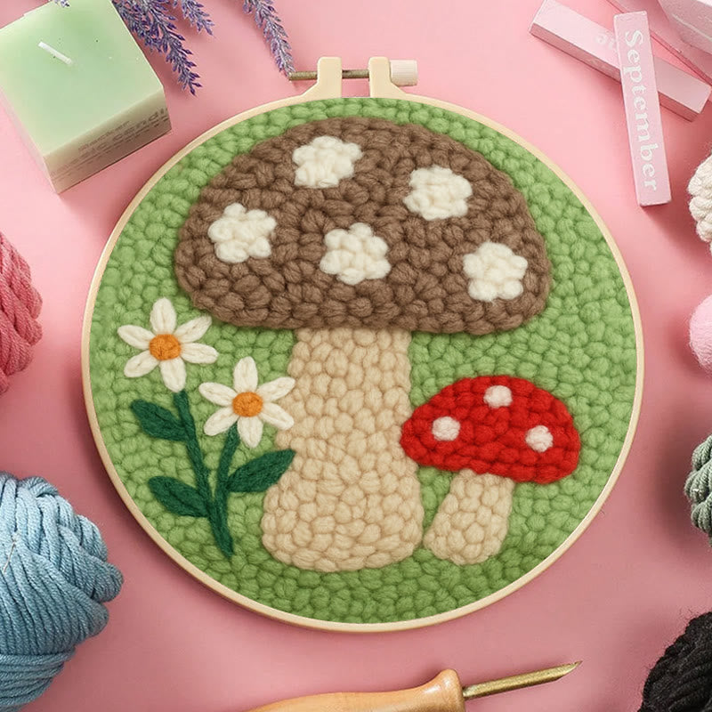  Mushroom Meadows Punch Needle Kit - Starter Needle Craft | Cozy Handmade Decor  - image 6