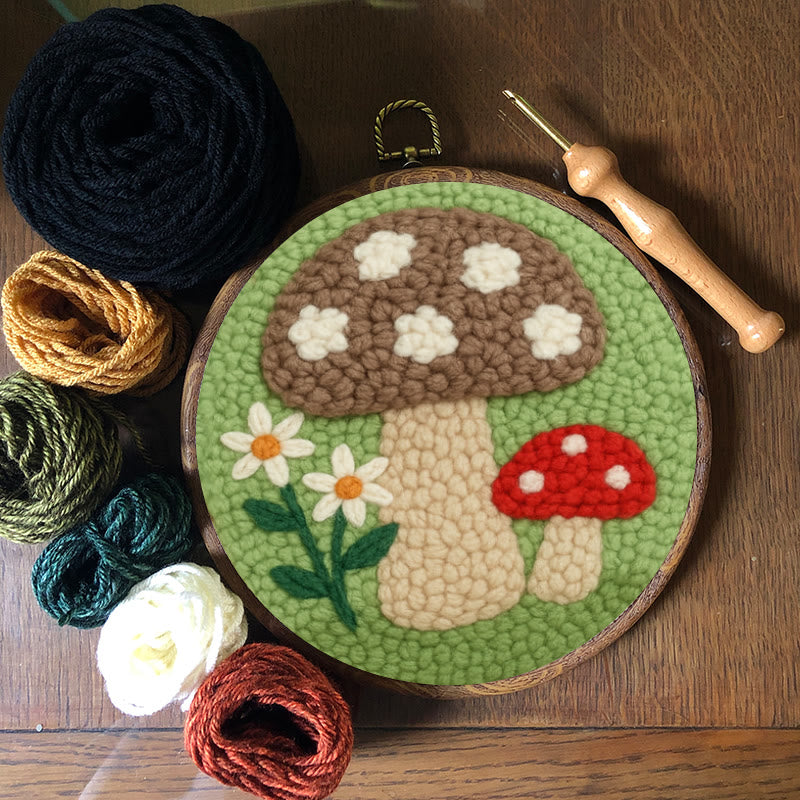  Mushroom Meadows Punch Needle Kit - Starter Needle Craft | Cozy Handmade Decor  - image 8