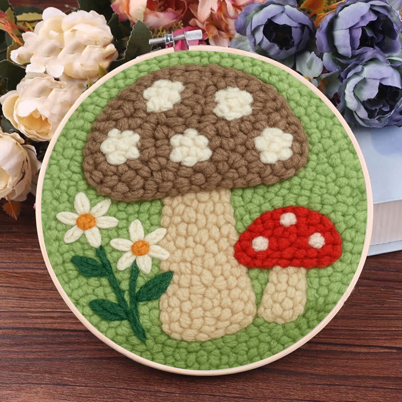  Mushroom Meadows Punch Needle Kit - Starter Needle Craft | Cozy Handmade Decor  - image 9