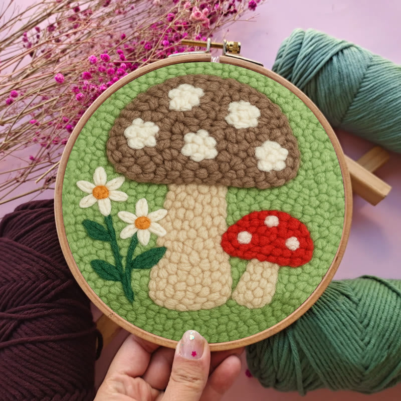  Mushroom Meadows Punch Needle Kit - Starter Needle Craft | Cozy Handmade Decor  - image 5