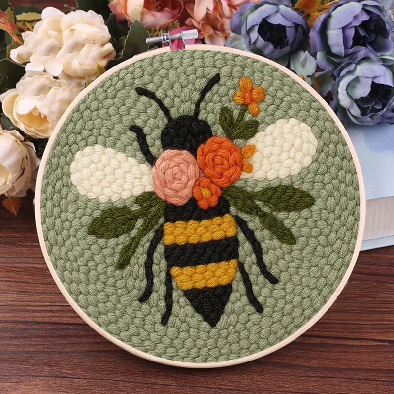 Blooming Bee Punch Needle Kit - Unique Desk Decor | Gift For Diy Lovers - image 9