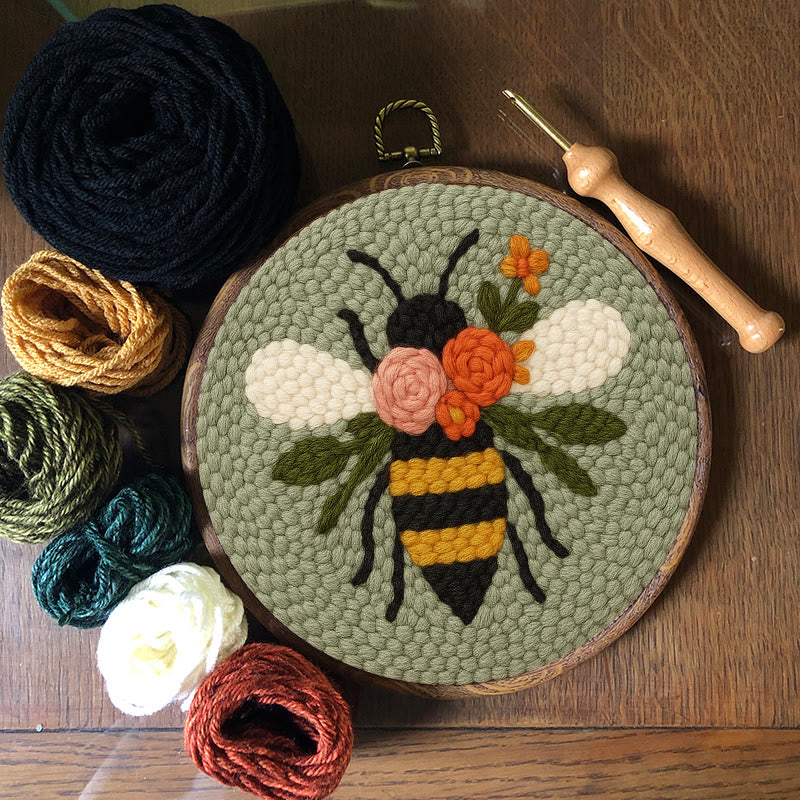 Blooming Bee Punch Needle Kit - Unique Desk Decor | Gift For Diy Lovers - image 8
