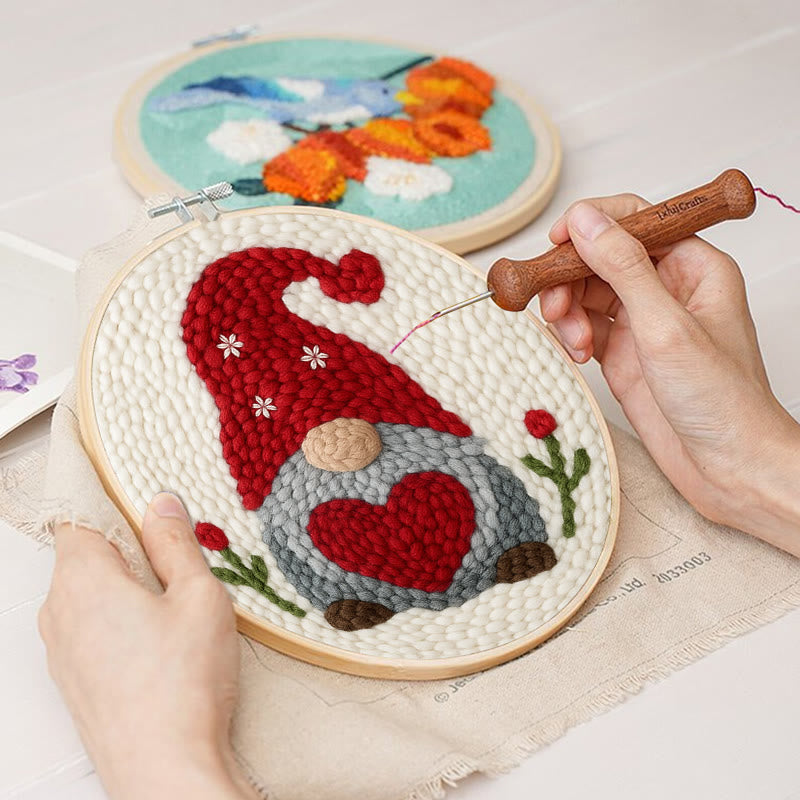 Valentine Gnome Punch Needle Kit - Personalised Needle Work |  Perfect Gifts For Lovers - image 2