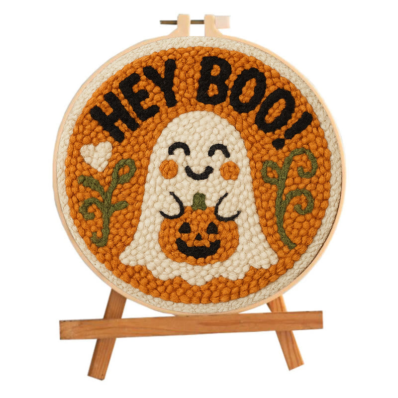 Halloween Ghosts Punch Needle Kit - Creative Yarn Craft |  Nice Holiday Gifts - image 1