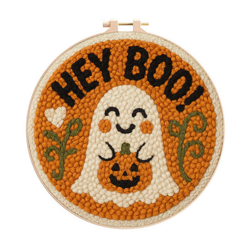 Halloween Ghosts Punch Needle Kit - Creative Yarn Craft |  Nice Holiday Gifts - Halloween Ghosts Punch Needle Kit - image 0