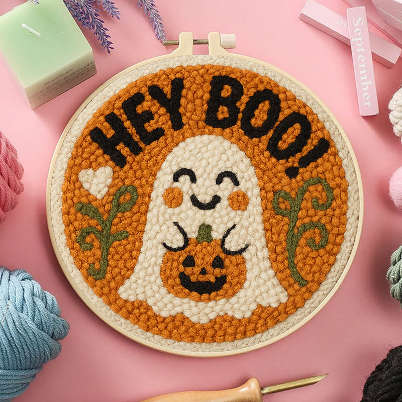 Halloween Ghosts Punch Needle Kit - Creative Yarn Craft |  Nice Holiday Gifts - image 6