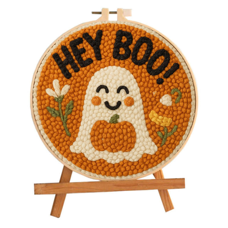  Adorable Ghost Punch Needle Kit - Special Holiday Decoration  | Halloween Art Work  - image 1