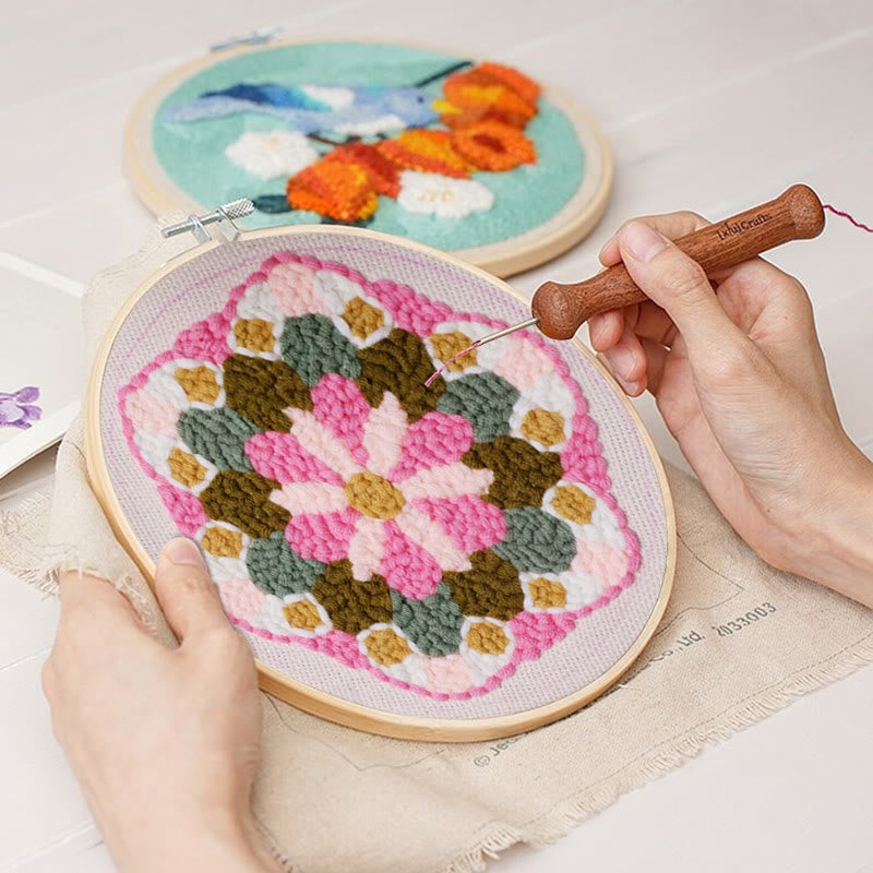 Flower Crown Punch Needle Kit - Floral Needlework Set |  Diy Arts Craft - image 8