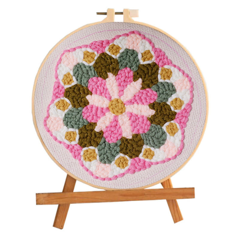 Flower Crown Punch Needle Kit - Floral Needlework Set |  Diy Arts Craft - image 1