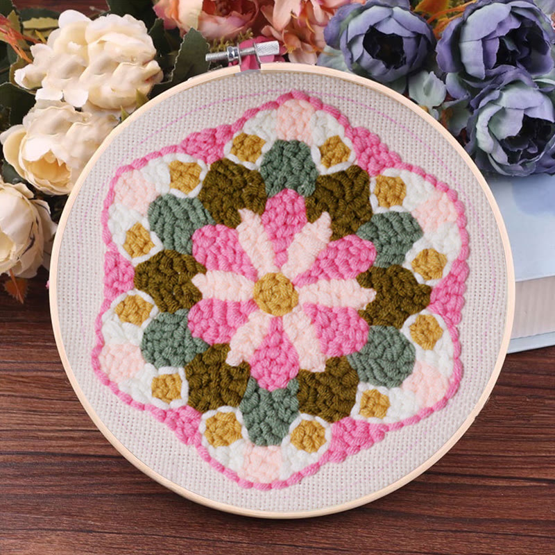 Flower Crown Punch Needle Kit - Floral Needlework Set |  Diy Arts Craft - image 4