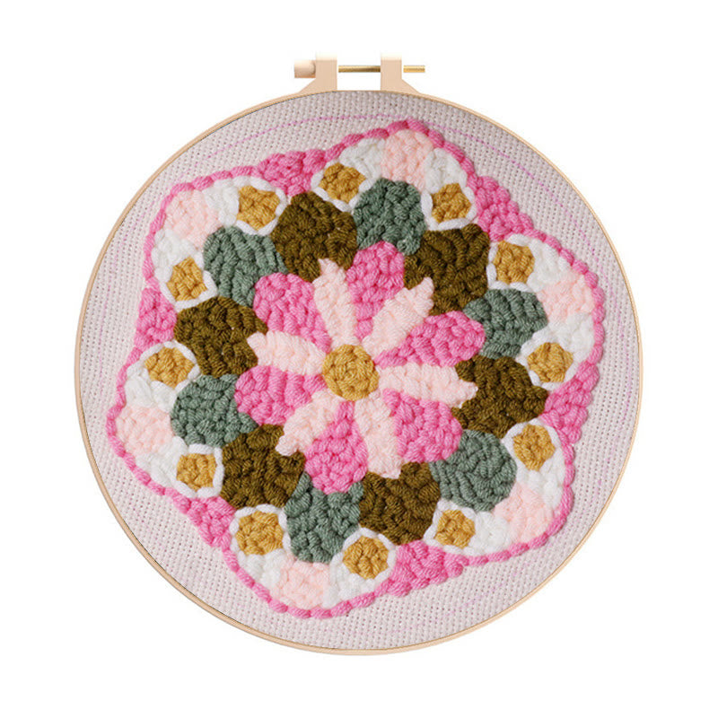 Flower Crown Punch Needle Kit - Floral Needlework Set |  Diy Arts Craft - Flower Crown Punch Needle Kit - image 0