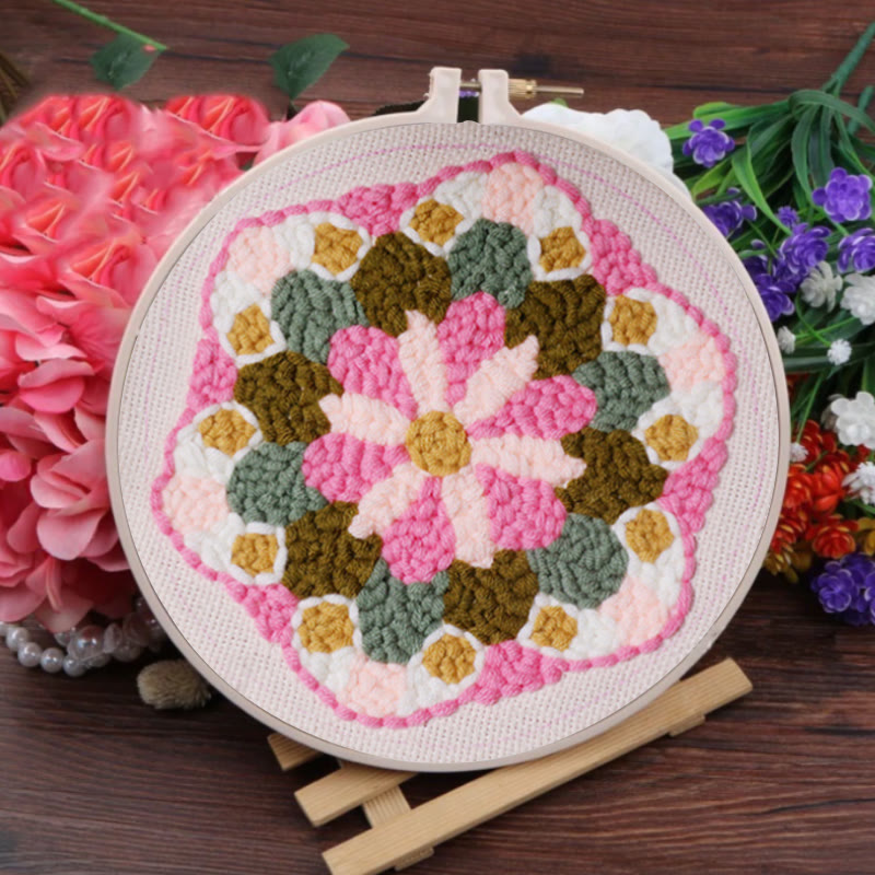 Flower Crown Punch Needle Kit - Floral Needlework Set |  Diy Arts Craft - image 5