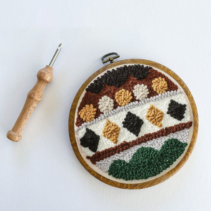 Geometric Bohemian Punch Needle Kit - Easy Handmade Craft |  Beginner-friendly Needles Set  - image 8