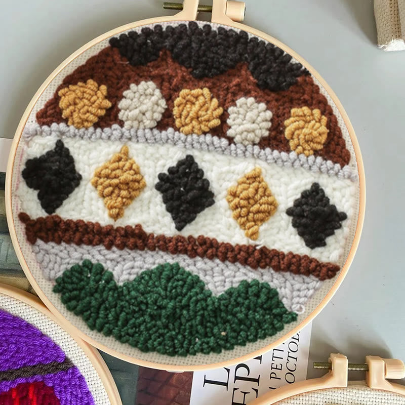 Geometric Bohemian Punch Needle Kit - Easy Handmade Craft |  Beginner-friendly Needles Set  - image 3