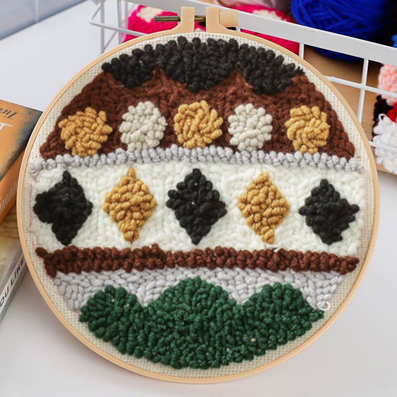 Geometric Bohemian Punch Needle Kit - Easy Handmade Craft |  Beginner-friendly Needles Set  - image 4