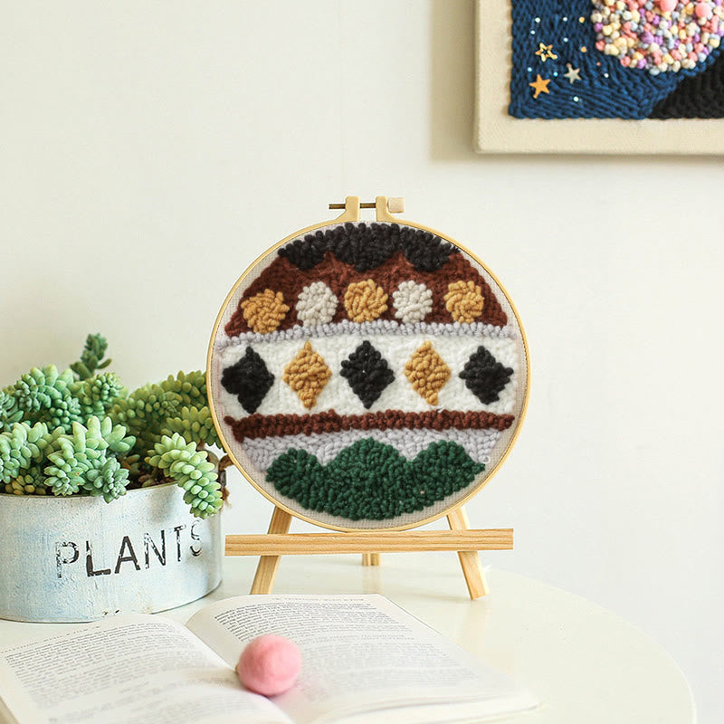 Geometric Bohemian Punch Needle Kit - Easy Handmade Craft |  Beginner-friendly Needles Set  - image 9