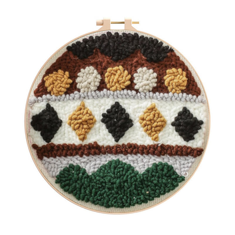 Geometric Bohemian Punch Needle Kit - Easy Handmade Craft |  Beginner-friendly Needles Set  - Geometric Bohemian Punch Needle Kit - image 0