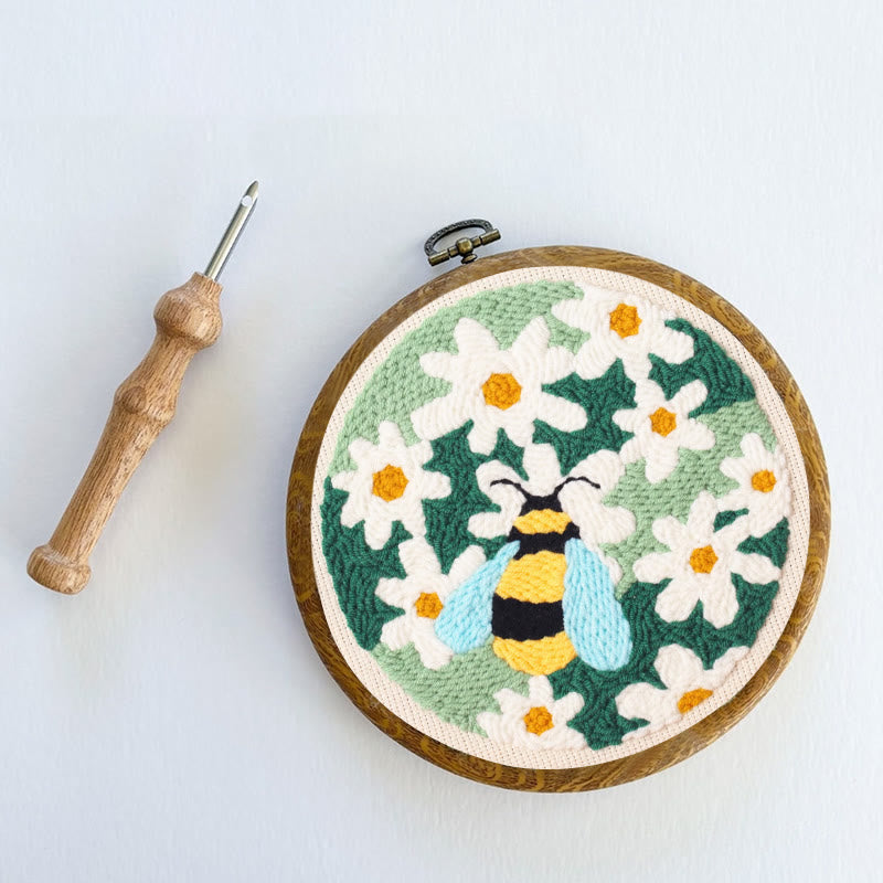 Whisper Bee With Sunflowers Punch Needle Kit - Beautiful Flower Craft | Gift For Handmade Lovers - image 9