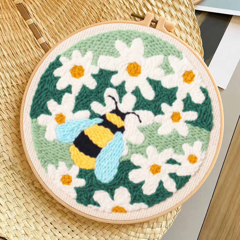 Whisper Bee With Sunflowers Punch Needle Kit - Beautiful Flower Craft | Gift For Handmade Lovers - image 7