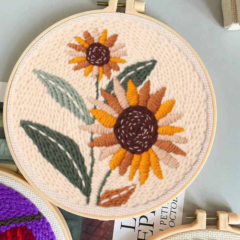 Blooming Flowers Punch Needle Kit - Relaxing Needlework Set | Nice For Crafter  - image 5