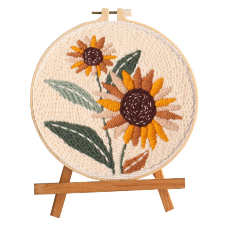 Blooming Flowers Punch Needle Kit - Relaxing Needlework Set | Nice For Crafter  - image 1