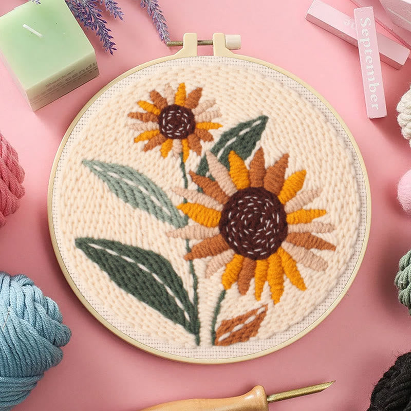 Blooming Flowers Punch Needle Kit - Relaxing Needlework Set | Nice For Crafter  - image 7