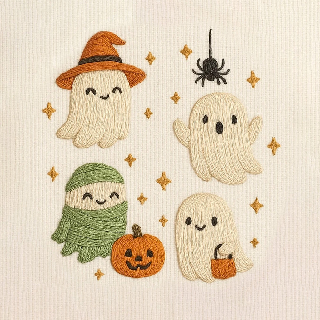 Rubbyoo Embroidery Kit - Happy Ghost | Handmade Halloween Craft  - image 7