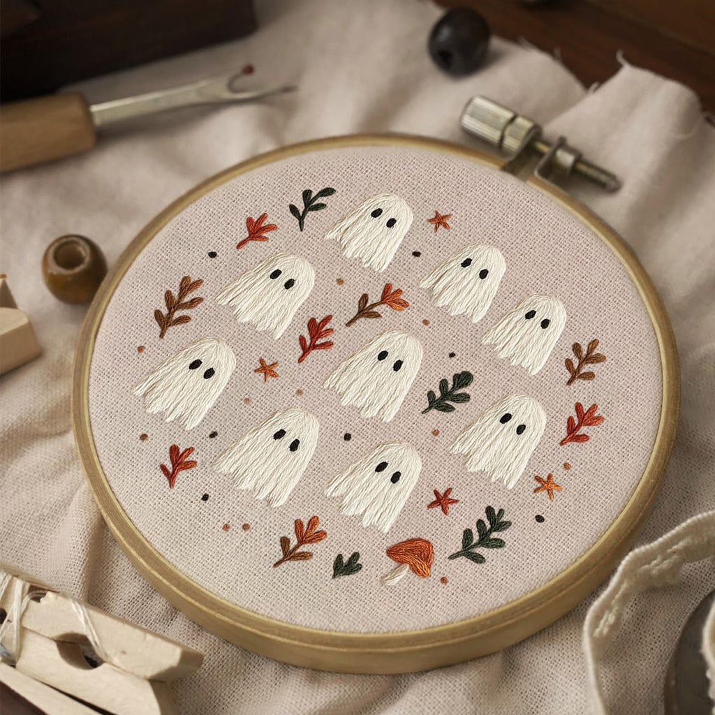 Rubbyoo Embroidery Kit - Cute Halloween Ghosts |  Lovely Holiday Decor - image 3