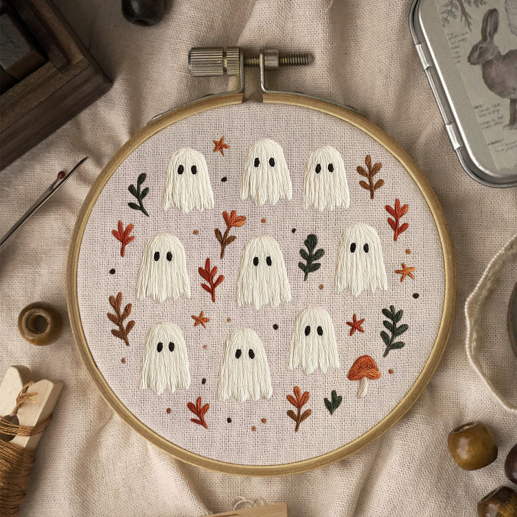 Rubbyoo Embroidery Kit - Cute Halloween Ghosts |  Lovely Holiday Decor - image 2