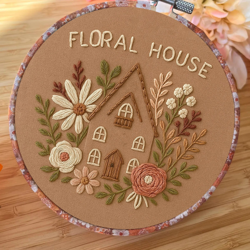 Rubbyoo Embroidery Kit - Floral House | Cozy Stitch Handicraft  - image 2