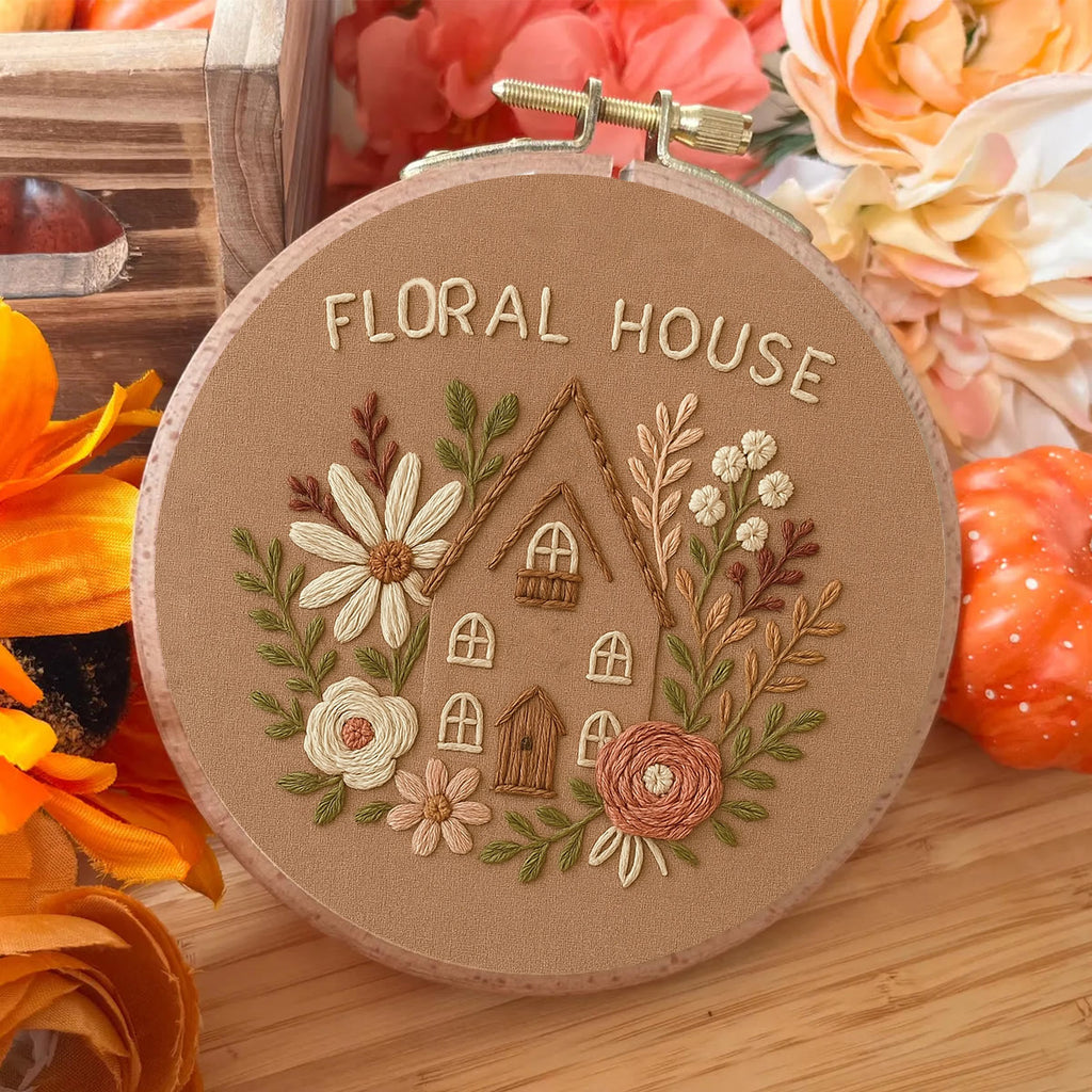Rubbyoo Embroidery Kit - Floral House | Cozy Stitch Handicraft  - image 3