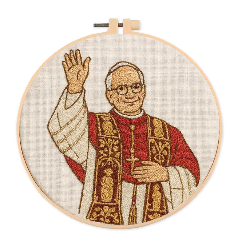 Rubbyoo Embroidery Kit - Pope Leo Xiv | Tribute Needle Work | Faithful Catholic Gift - 20*20cm - image 0