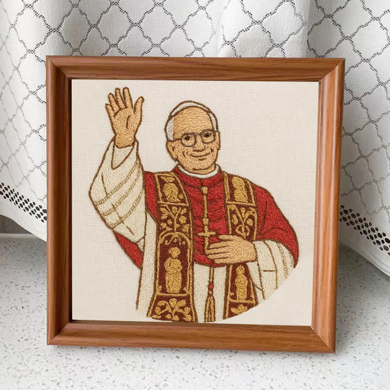Rubbyoo Embroidery Kit - Pope Leo Xiv | Tribute Needle Work | Faithful Catholic Gift - Embroidery Kit Plus An Extra Frame - image 8