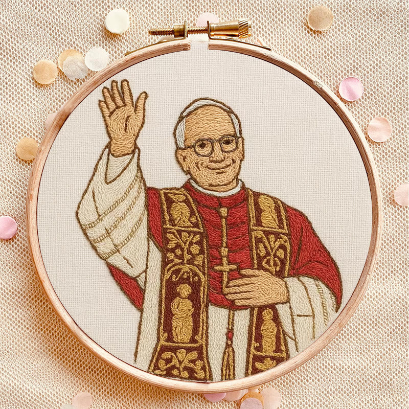 Rubbyoo Embroidery Kit - Pope Leo Xiv | Tribute Needle Work | Faithful Catholic Gift - image 3
