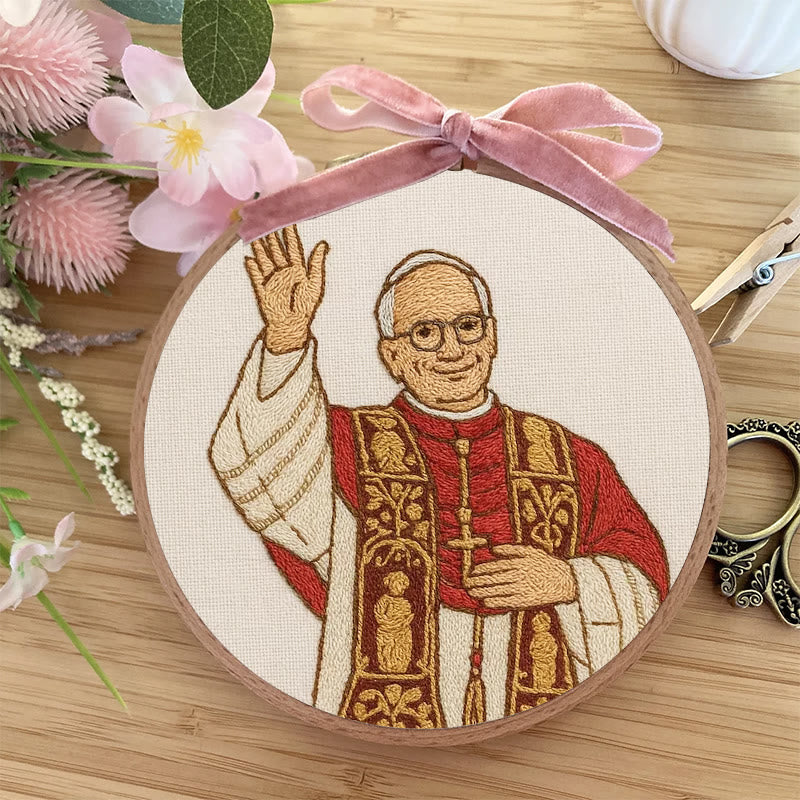Rubbyoo Embroidery Kit - Pope Leo Xiv | Tribute Needle Work | Faithful Catholic Gift - image 4