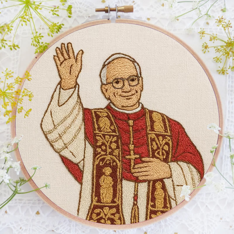 Rubbyoo Embroidery Kit - Pope Leo Xiv | Tribute Needle Work | Faithful Catholic Gift - image 1