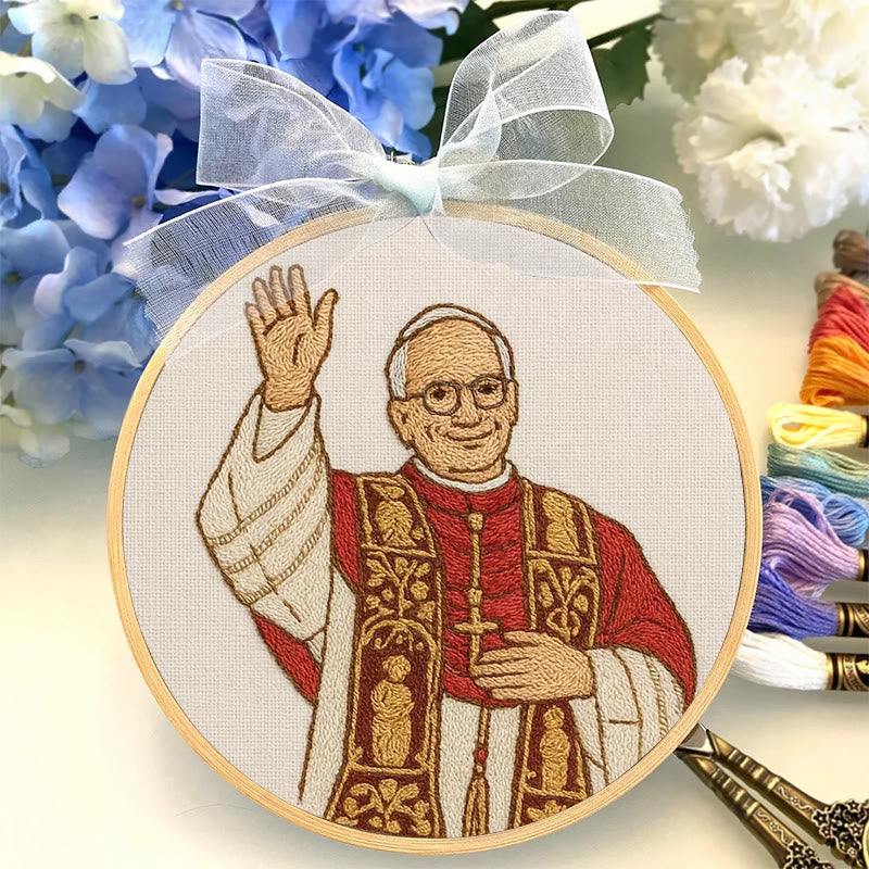 Rubbyoo Embroidery Kit - Pope Leo Xiv | Tribute Needle Work | Faithful Catholic Gift - image 2