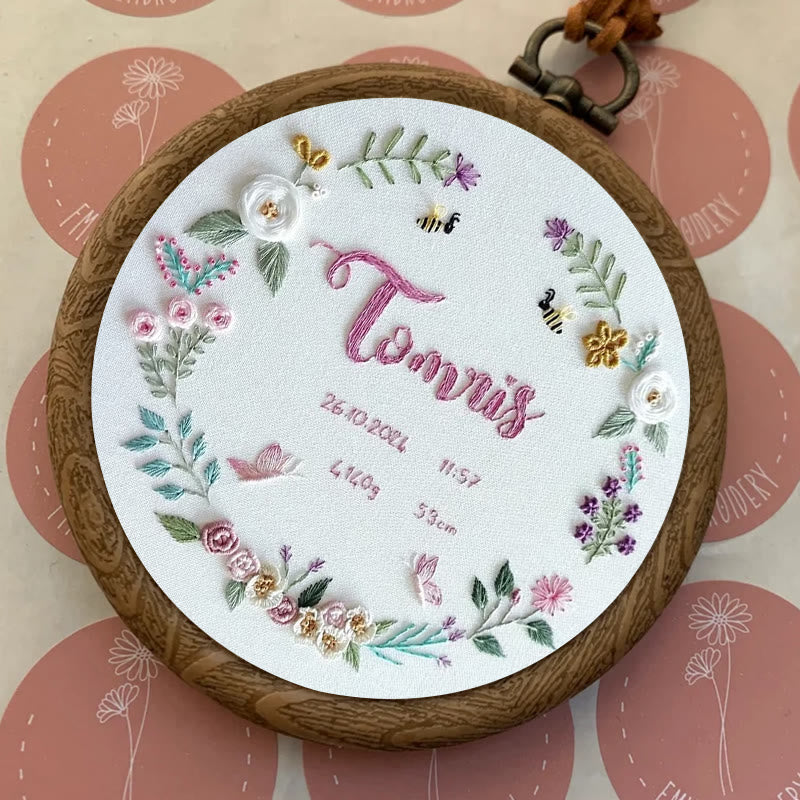 Rubbyoo Embroidery Kit - Meaning Time | Beginner Floral Needlework - image 2