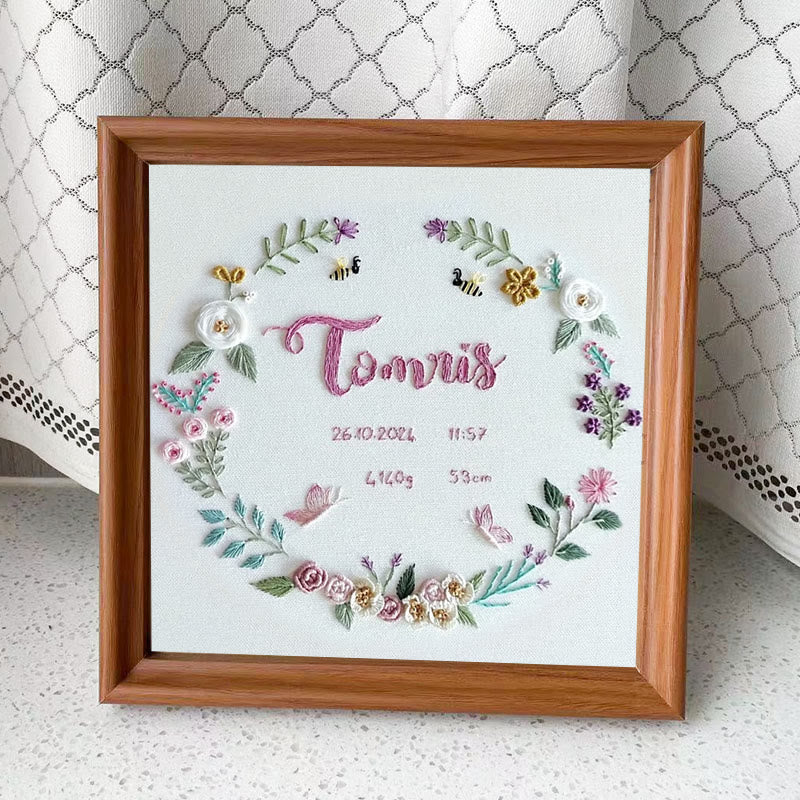 Rubbyoo Embroidery Kit - Meaning Time | Beginner Floral Needlework - Embroidery Kit Plus An Extra Frame - image 9